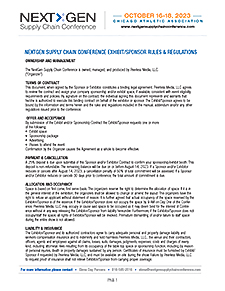 NextGen Supply Chain Conference 2023 - Rules & Regulations